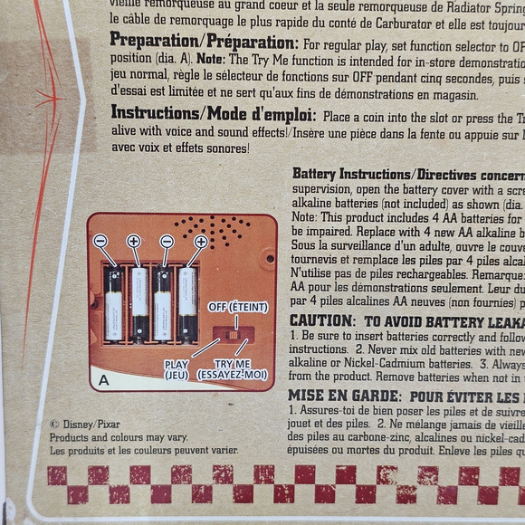 Disney Pixar Cars Electronic Mater Talking Bank Brand New Sealed Read - Picture 15 of 16